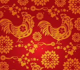 Fototapeta na wymiar Chinese new year blossom pattern background