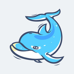 Dolphin sea life vector illustration