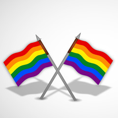 LGBT background with rainbow color flag