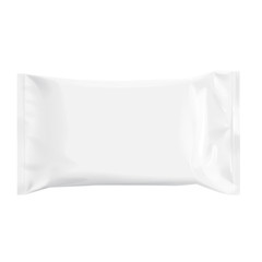 White Blank template Packaging Foil for wet wipes.