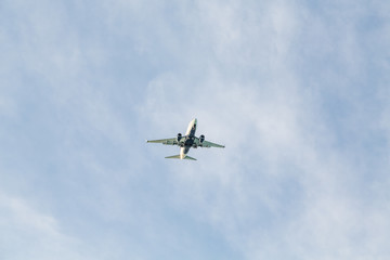 Fototapeta na wymiar Two Engine Jet from Below