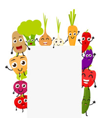 Funny Cartoon Vegetables