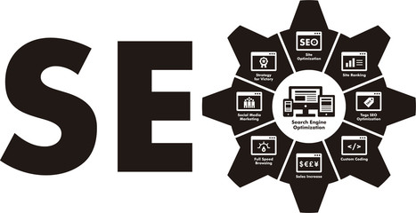 SEO iconographic design (glyph version)