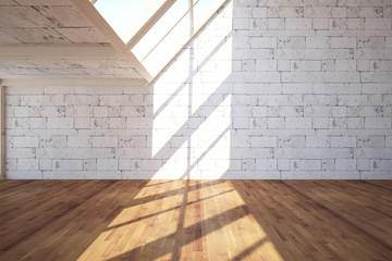 Empty interior with daylight