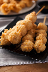 fried meatball with bread crumb