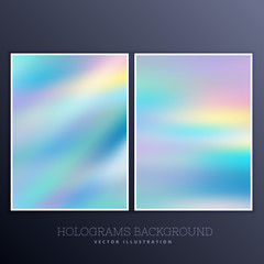hologram background with soft pastel colors