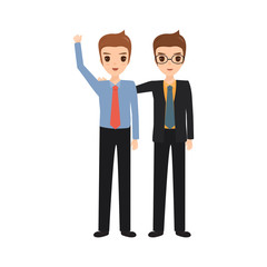 Business partners standing together.