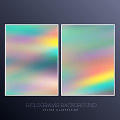 beautiful hologram background set