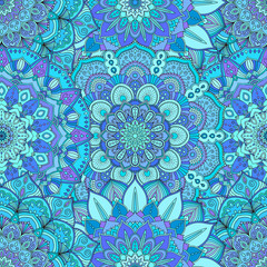 Flower Pattern Intricate Blue