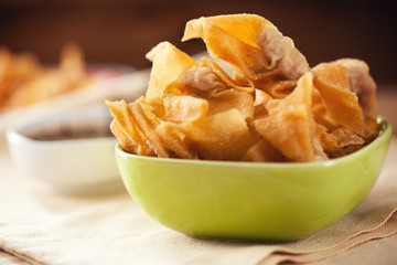 fried pork stuff won ton