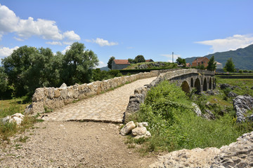 A third century Roman bridge over the River Mostanici near to Nicsik in Montenegro
