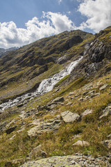 Fototapeta na wymiar Massif de l'Oisans - Lac des Quirlies - Isère.