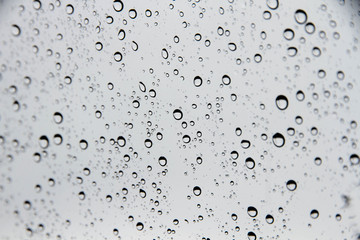 Rain on glass rainy day background