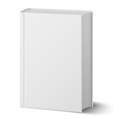 Blank vertical book with hard cover template standing