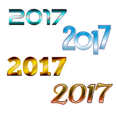 Vector 2017 Happy New Year template elements for you'r design