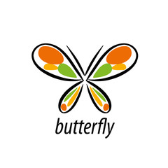 Obraz premium vector butterfly logo