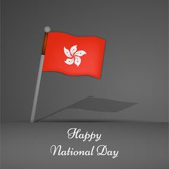 Illustration of Hongkong Flag for National Day