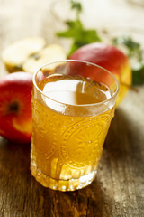 Glass of apple juice