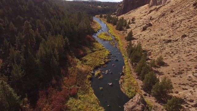 Aerial view of Crooked River at Smith Rock, Oregon
