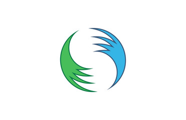 hand circle abstract logo