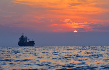 Naklejka premium Cargo ship