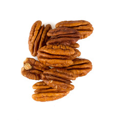 pecan nuts isolated on white