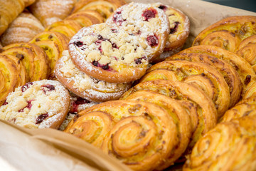 fresh baked cookies fluffy croissants pastries