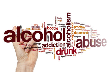 Alcohol abuse word cloud