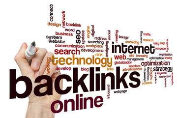 Backlinks word cloud concept