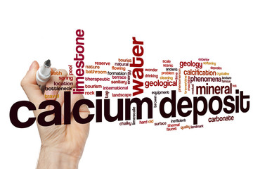 Calcium deposit word cloud