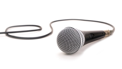 Microphone isolated on a white background - obrazy, fototapety, plakaty