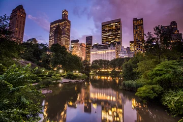 Foto op Plexiglas sundown at central park, new york © jon_chica