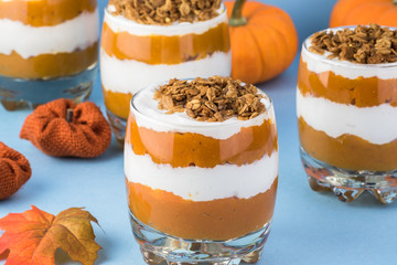 Pumpkin pie vanilla yogurt parfats.