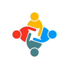  People Group Teamwork Logo. Vector graphic design illustration