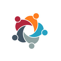 People Circle Group Logo. Vector Graphic Illustration