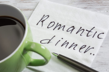 Love confession on napkin