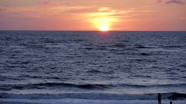 Sonnenuntergang Wind und Wellen Urlab