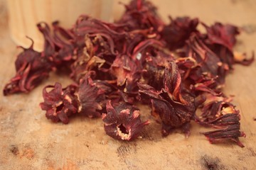 Roselle dried with juice