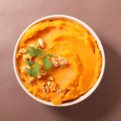 mashed sweet potato