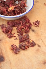 Roselle dried with juice