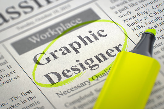 Graphic Designer Join Our Team. 3D Render.