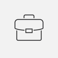 briefcase line icon, portfolio outline vector illustration, linear pictogram isolated on white