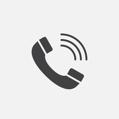 Call solid icon, phone vector illustration, pictogram isolated on white