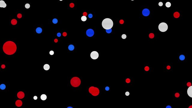 red blue white circles abstract background - 4k 30fps loop