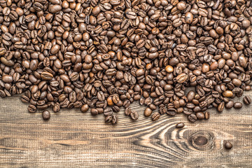 Roasted coffee beans texture background