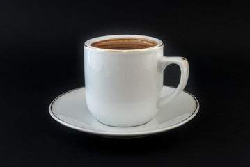 cup of coffee on white background