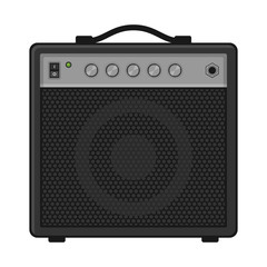 Fototapeta premium Electric Guitar Amplifier on White Background. Vector