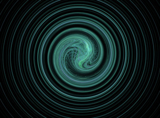 Abstract round blue circles fractal