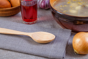Fototapeta na wymiar суп в тарелке