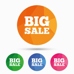 Big sale sign icon. Special offer symbol.